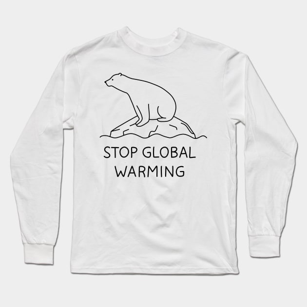 Global Warming - Polar bear Long Sleeve T-Shirt by valentinahramov